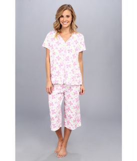 Karen Neuburger Hot Wings S/S Cardigan Capri PJ Womens Pajama Sets (Pink)