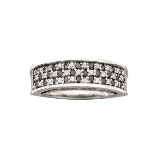 1/2 CT. T.W. Genuine Black & White Diamond Ring, Womens