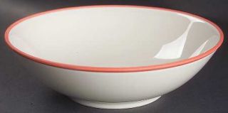 Calvin Klein Coral Edge Soup/Cereal Bowl, Fine China Dinnerware   White Body,Pin