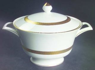 Wedgwood Adelphi Round Covered Vegetable, Fine China Dinnerware   Gold Encrusted