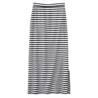 Xhilaration Juniors Striped Maxi Skirt   Black/White L