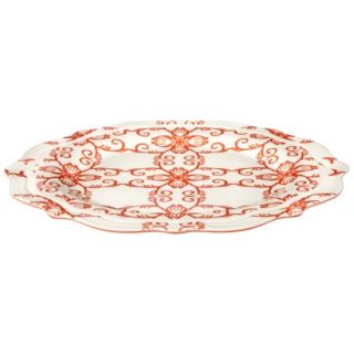 Threshold Scalloped Platter   Coral