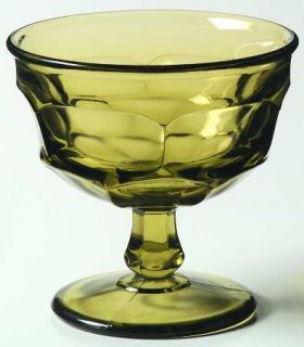 Westmoreland Ashburton Green (Olive) Champagne/Tall Sherbet   Stem #1855, Olive