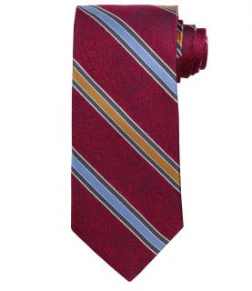 Signature Gold Tapestry with Multi Stripes Long Tie JoS. A. Bank