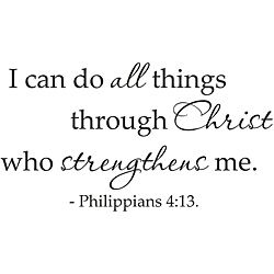 Vinyl Attraction I Can Do All Things Through Christ Scripture Vinyl Wall Art