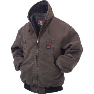 Tough Duck Washed Hooded Bomber   XL, Chestnut