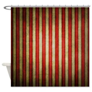  Vintage Red Stripes Shower Curtain  Use code FREECART at Checkout