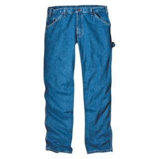 Dickies Mens Relaxed Fit Carpenter Jean   Stone Washed Blue 50x30
