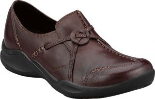 Womens Clarks Wave.Run   Dark Brown Leather Casual Shoes