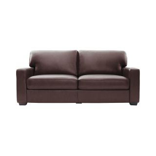 Leather Possibilities Track Arm 72 Sofa, Chocolate (Brown)