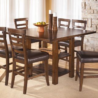 Signature Design By Ashley Pinderton Square Dining Room Extendable Table