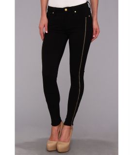 7 For All Mankind The Crop Skinny w/ Long Side Zips in Black Womens Casual Pants (Black)