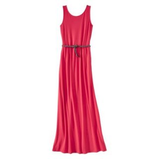 Merona Womens Maxi Dress w/Belt   Blazing Coral   S