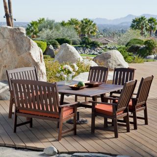 Coral Coast Cabos Collection Square Patio Dining Set   Seats 8 Aztec Stripe  