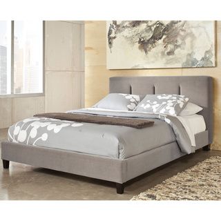 Signature Design By Ashley Candiac Warm Grey Upholstered King Bed