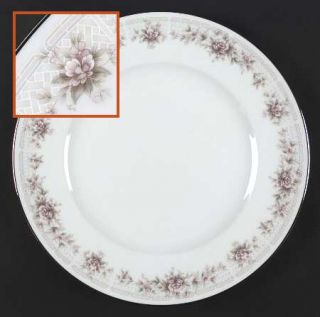 Noritake Thornton Dinner Plate, Fine China Dinnerware   Pink/White Flowers, Latt