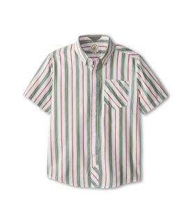 Volcom Kids Weirdoh Stripes Tee Boys Short Sleeve Button Up (White)