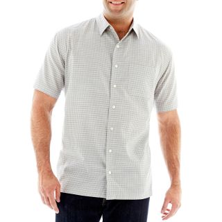 Van Heusen Short Sleeve Faux Linen Woven Shirt Big and Tall, Gry Hgh Rs, Mens