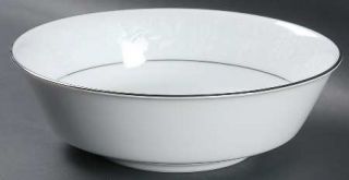 Noritake Ranier 8 Round Vegetable Bowl, Fine China Dinnerware   White On White