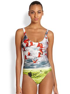 We Are Handsome Migration One Piece Printed Swimsuit   Migration