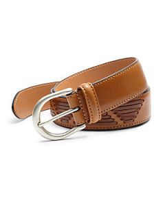 Faconnable Braided Leather Belt   Brown