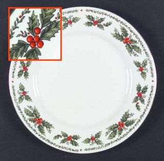 Centurion Cet1 Dinner Plate, Fine China Dinnerware   Holly Border