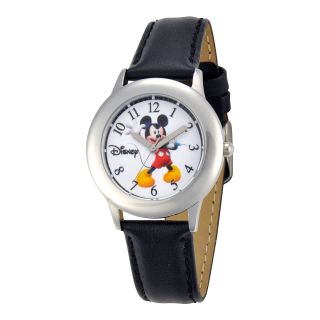 Disney Mickey Mouse Leather Strap Watch, Boys