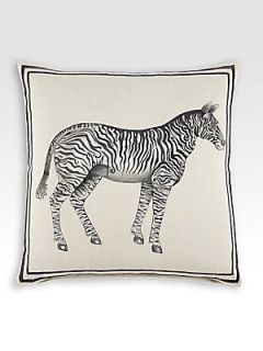 John Robshaw Zebra Hand Painted Decorative Pillow   No Color