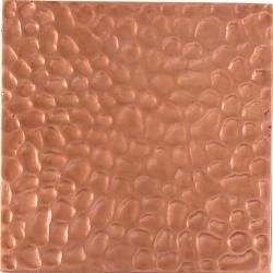 Hammered Red Copper 4 inch Accent Tiles (set Of 4)