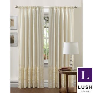 Lush Decor Ivory 84 inch Paloma Curtain Panel