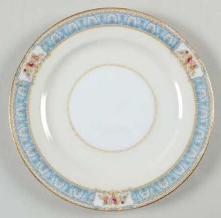 Valmont Belvedere Bread & Butter Plate, Fine China Dinnerware   Blue Band, Gold