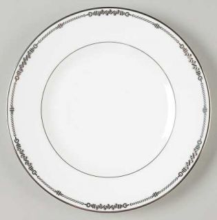 Waterford China Carnegie Salad/Dessert Plate, Fine China Dinnerware   Platinum C