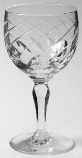 Webb Corbett Wec31 Wine Glass   Swirl Cut Design On Bowl, Bulbous Stem