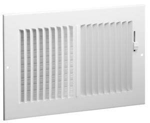 Hart Cooley 682 20x6 W HVAC Register, 20 W x 6 H, TwoWay Steel for Sidewall/Ceiling White (043849)