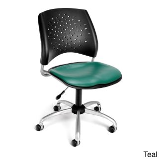 Stars Series Vinyl Drafting Chair (Black, teal, charcoal, wine, navyWeight capacity 250 poundsDimensions 41 48 inches high x 21 inches wide x 23 inches deepSeat dimensions 18 inches high x 17 inches wideBack size 19 inches high x 16 inches wideAssembl