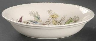 Johnson Brothers Bird Of Paradise Brown/Multicolor 9 Oval Vegetable Bowl, Fine
