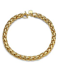 Braided Chain Necklace   Gold