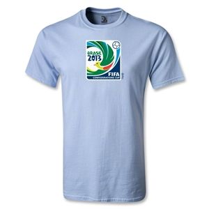 Euro 2012   FIFA Confederations Cup 2013 Emblem T Shirt (Sky Blue)