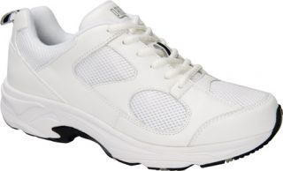 Mens Drew Lightning II   White Leather/White Mesh Lace Up Shoes