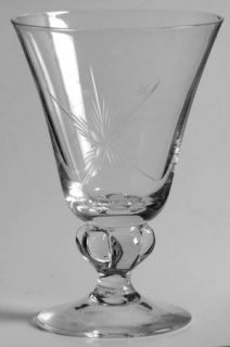 Swedish Crystal North Star Water Goblet   Clear