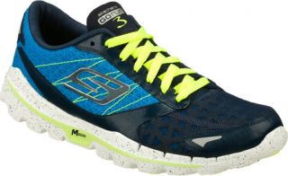 Mens Skechers GOrun 3   Blue/Green Running Sneakers