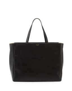 Reversible East West Shopper Tote Bag, Black/Natural   Saint Laurent