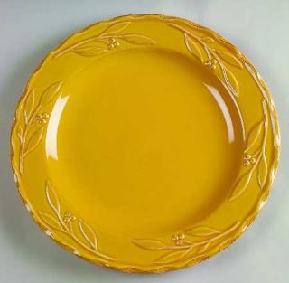 Signature Bella Yellow (Mustard) Dinner Plate, Fine China Dinnerware   Stoneware