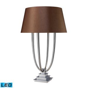 Dimond Lighting DMD D1804 LED Harris 4 Light Table Lamp with Chocolate Faux Silk