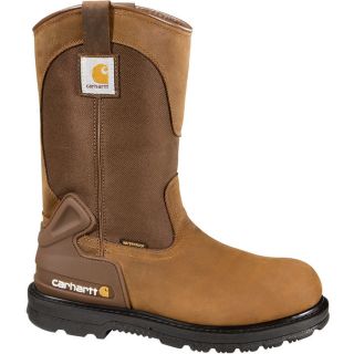 Carhartt Waterproof Steel Toe Wellington Boot   Brown, Size 10 1/2 Wide, Model