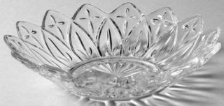 Federal Glass  Petal Clear 8 Round Bowl   Pressed Design,Clear