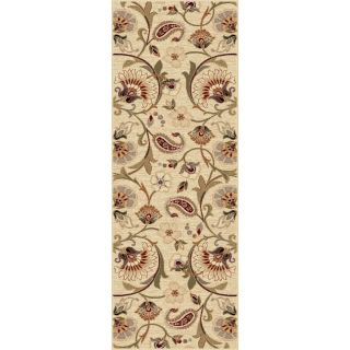 Infinity Collection Ivory/ Beige Area Rug (27 X 73)