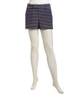 Collector Striped Shorts, Navy/White