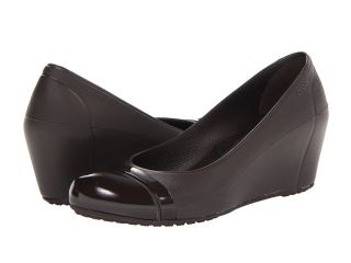 Crocs Cap Toe Wedge Womens Wedge Shoes (Brown)
