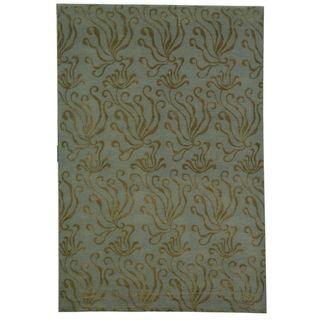 Martha Stewart Seaflora Sea Glass Silk/ Wool Rug (7 9 X 9)